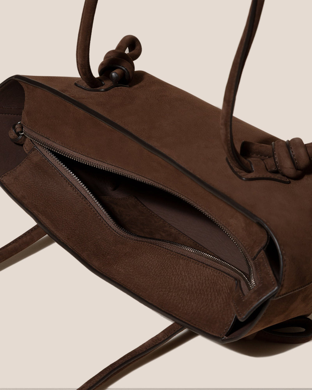 FLECA NUBUCK - Knotted-handle Shoulder Bag | Hereu on sale