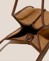 CALELLA BUCKET SUEDE - Leather-trimmed Shoulder Bag | Hereu outlet