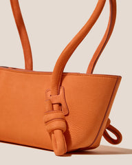 FLECA MINI SHOULDER NUBUCK - Knotted-handle Shoulder Bag | Hereu for sale