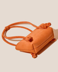 FLECA MINI SHOULDER NUBUCK - Knotted-handle Shoulder Bag | Hereu for sale