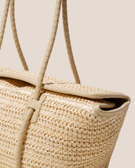 FORNA RAFFIA - Leather Framed Shoulder Bag | Hereu online