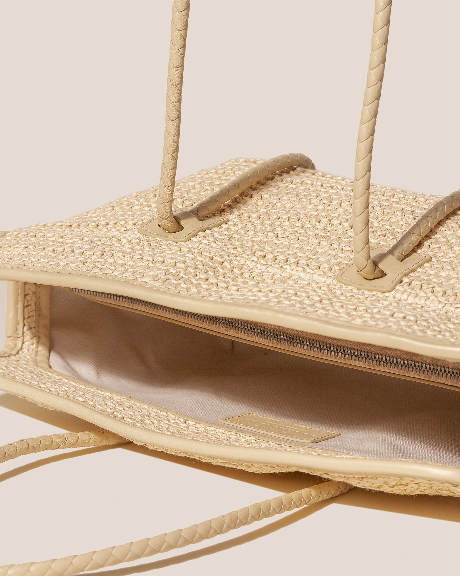 FORNA RAFFIA - Leather Framed Shoulder Bag | Hereu online