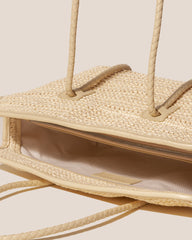 FORNA RAFFIA - Leather Framed Shoulder Bag | Hereu online