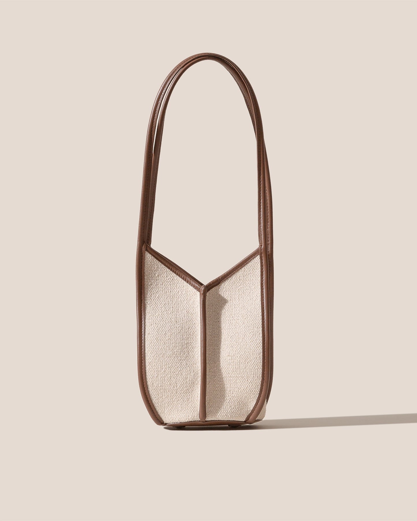 CALELLA BUCKET CANVAS - Leather-trimmed Shoulder Bag | Hereu sale