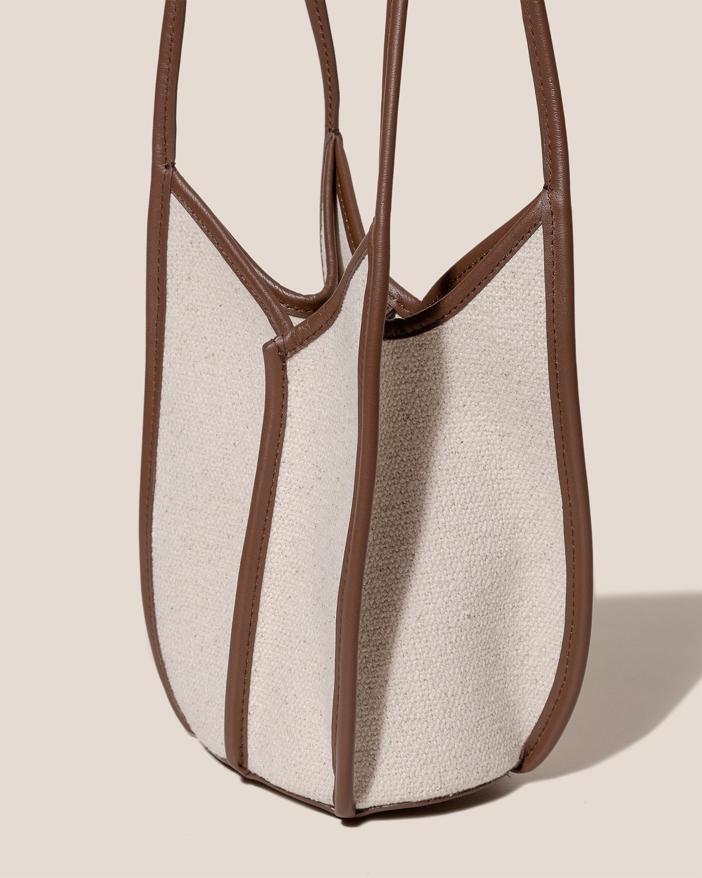 CALELLA BUCKET CANVAS - Leather-trimmed Shoulder Bag | Hereu sale