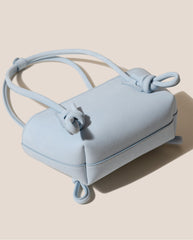 FLECA MINI SHOULDER NUBUCK - Knotted-handle Shoulder Bag | Hereu on sale