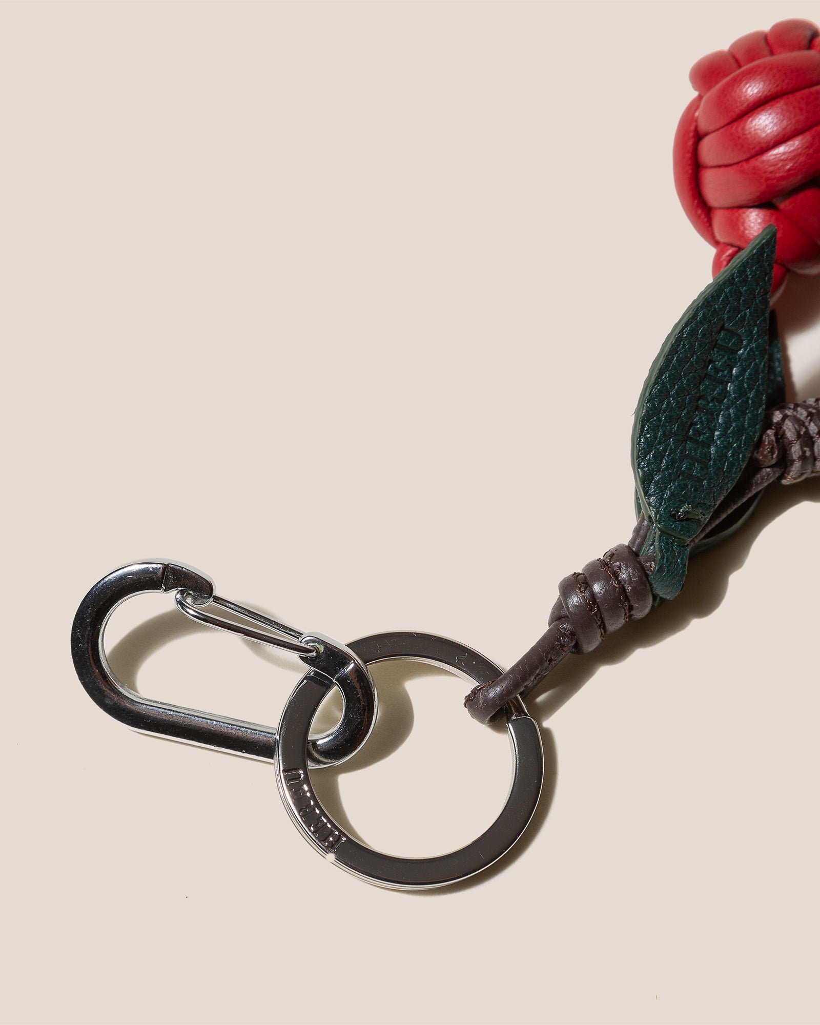CIRERES - Hand-Knotted Cherries Leather Key Holder | Hereu US