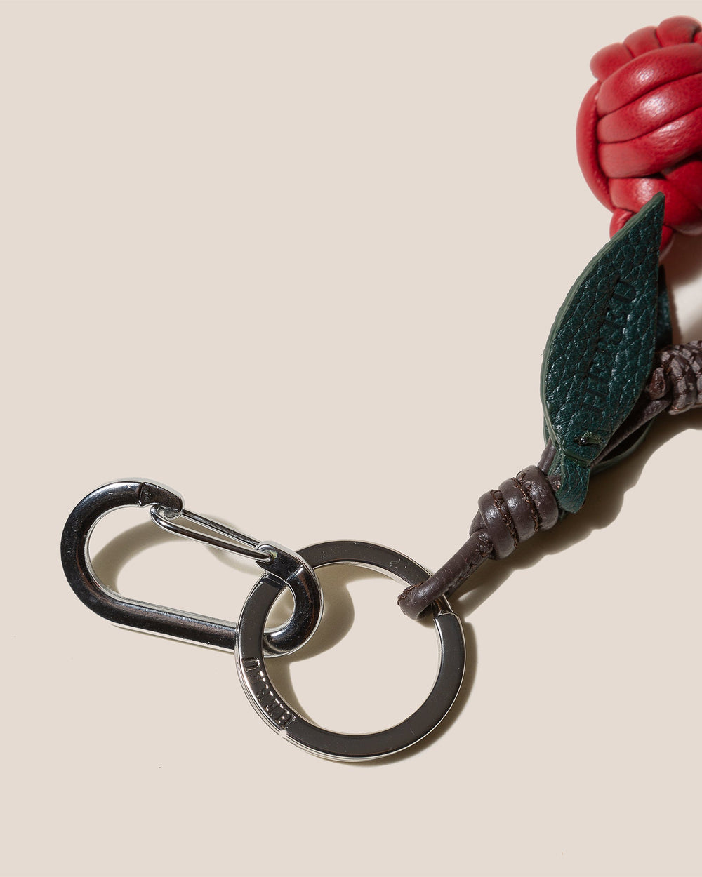 CIRERES - Hand-Knotted Cherries Leather Key Holder | Hereu US