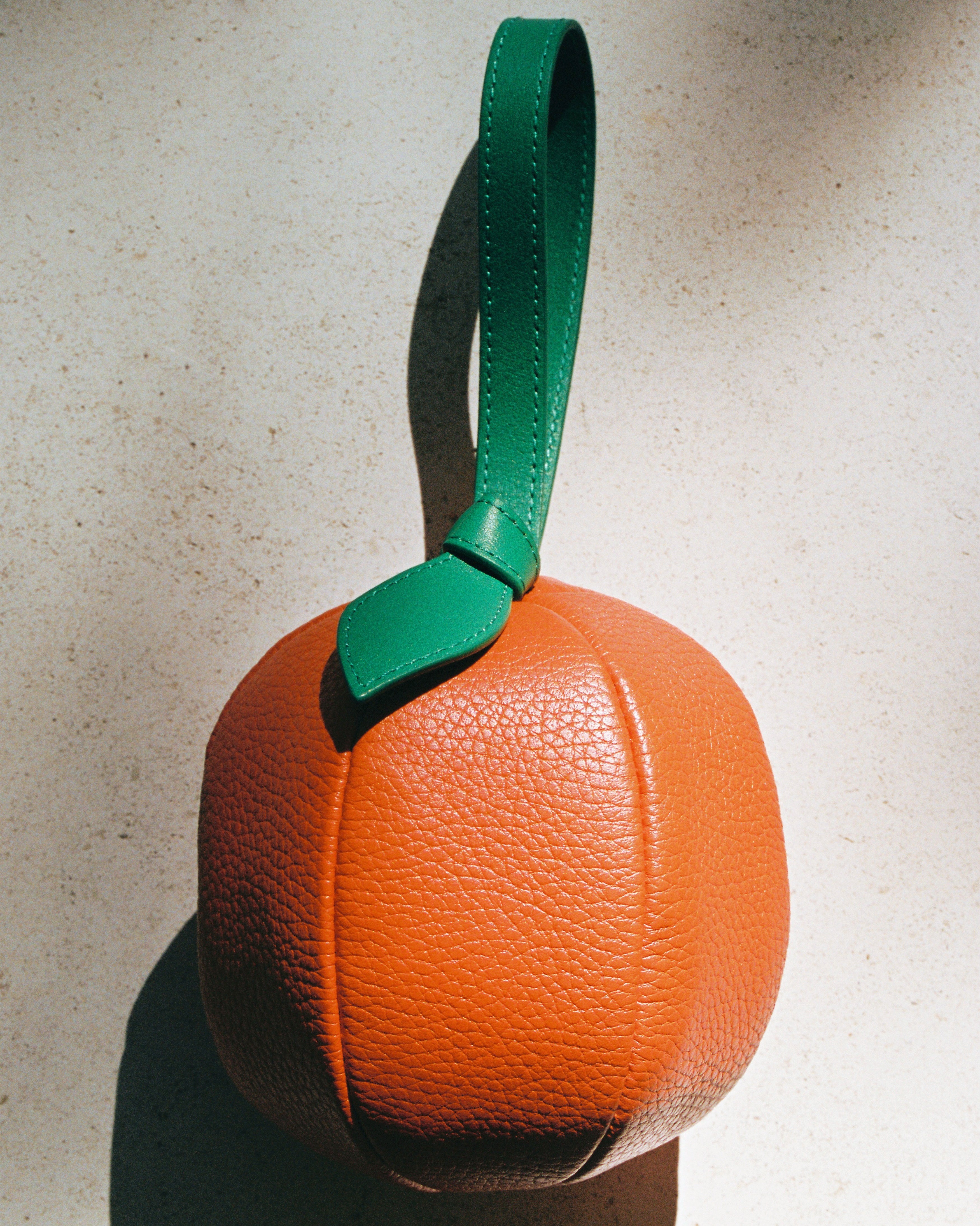 TARONJA PURSE - Orange-Shaped Leather Coin Purse | Hereu outlet