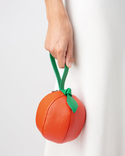 TARONJA PURSE - Orange-Shaped Leather Coin Purse | Hereu outlet
