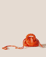 BOMBON MINI PURSE - Plaited-Handle Leather Keychain Purse | Hereu on sale