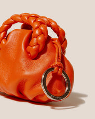 BOMBON MINI PURSE - Plaited-Handle Leather Keychain Purse | Hereu on sale