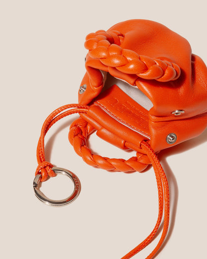 BOMBON MINI PURSE - Plaited-Handle Leather Keychain Purse | Hereu on sale