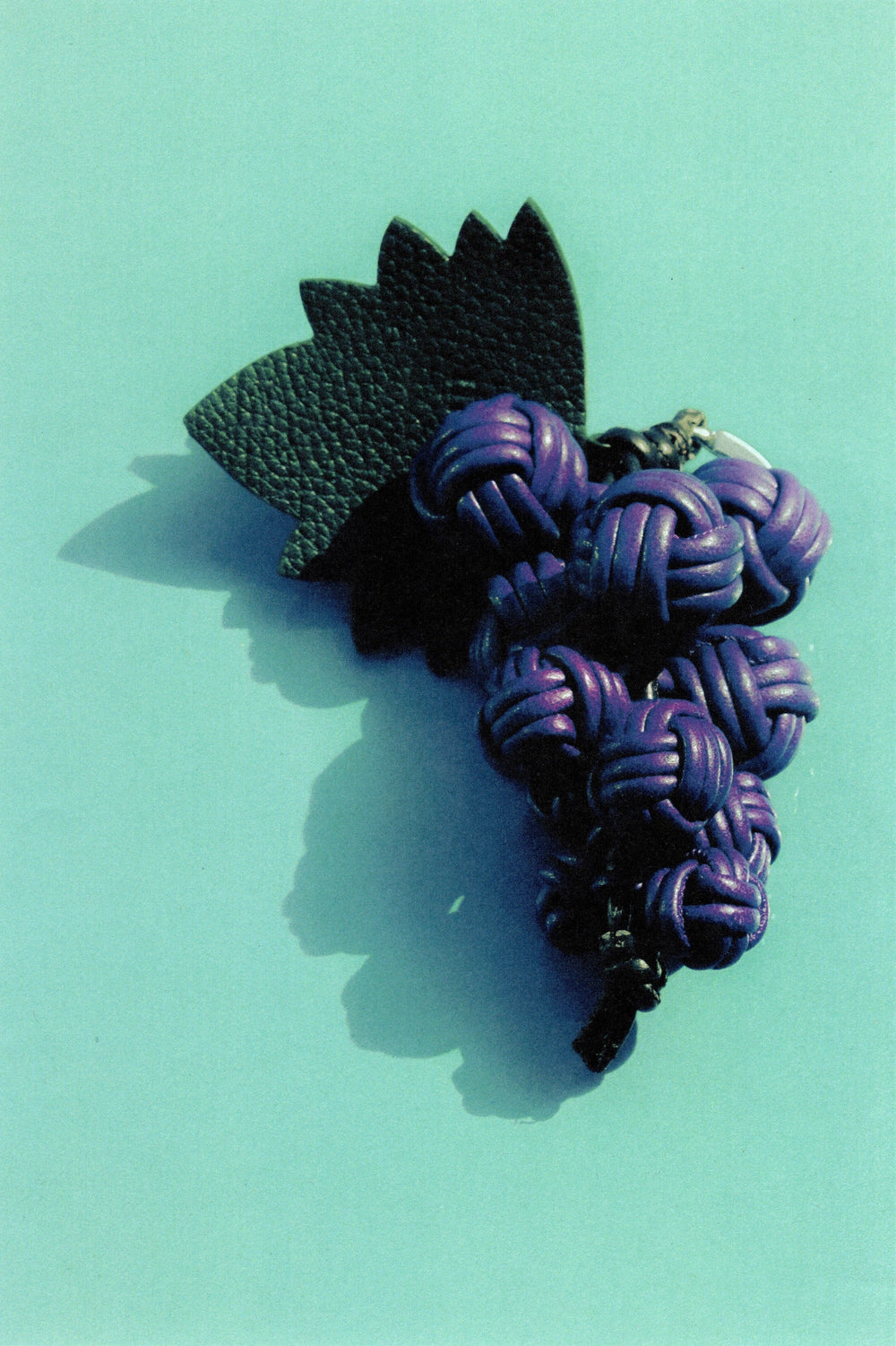 RAÏM - Hand-Knotted Grapes Leather Key Holder | Hereu sale