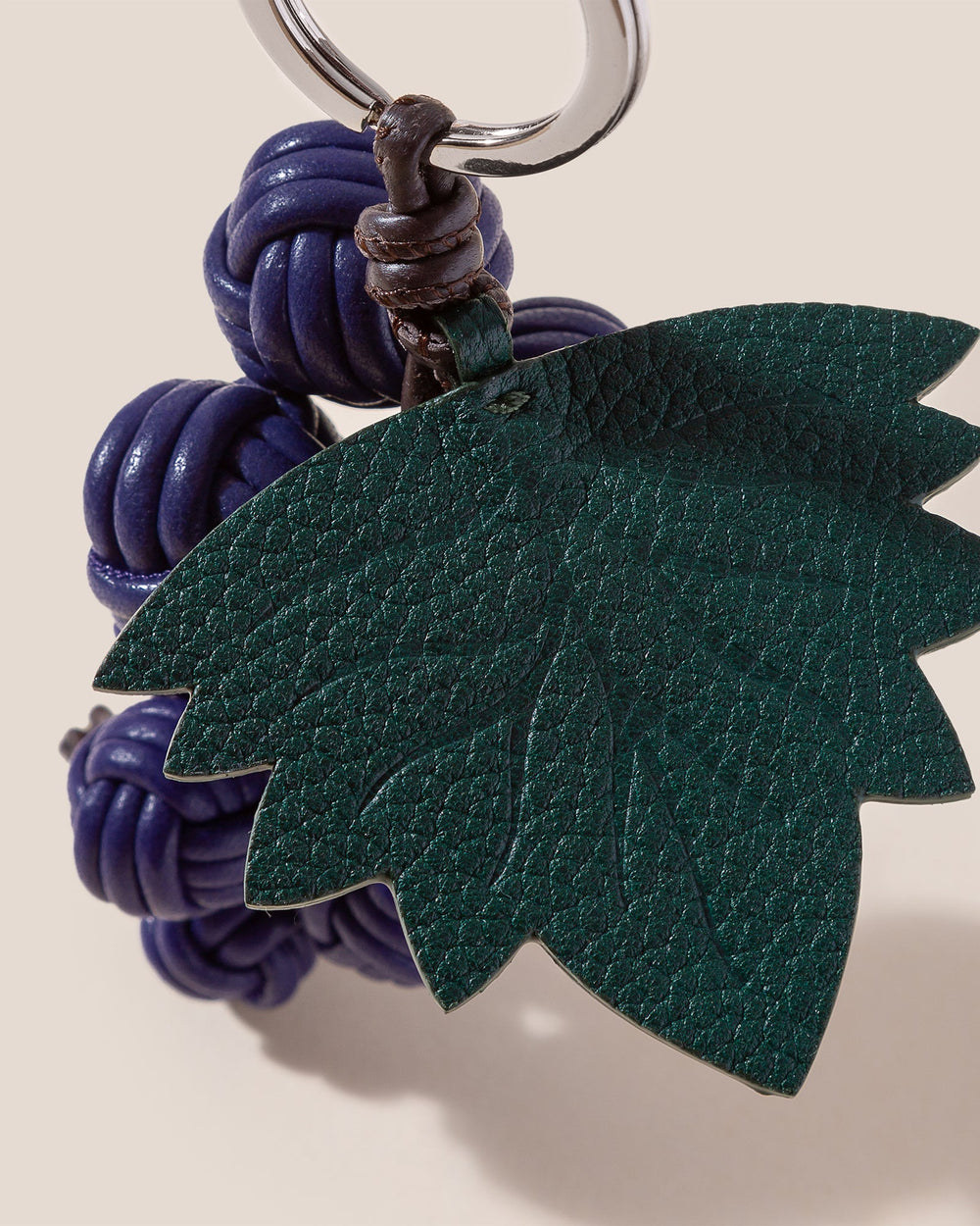 RAÏM - Hand-Knotted Grapes Leather Key Holder | Hereu sale