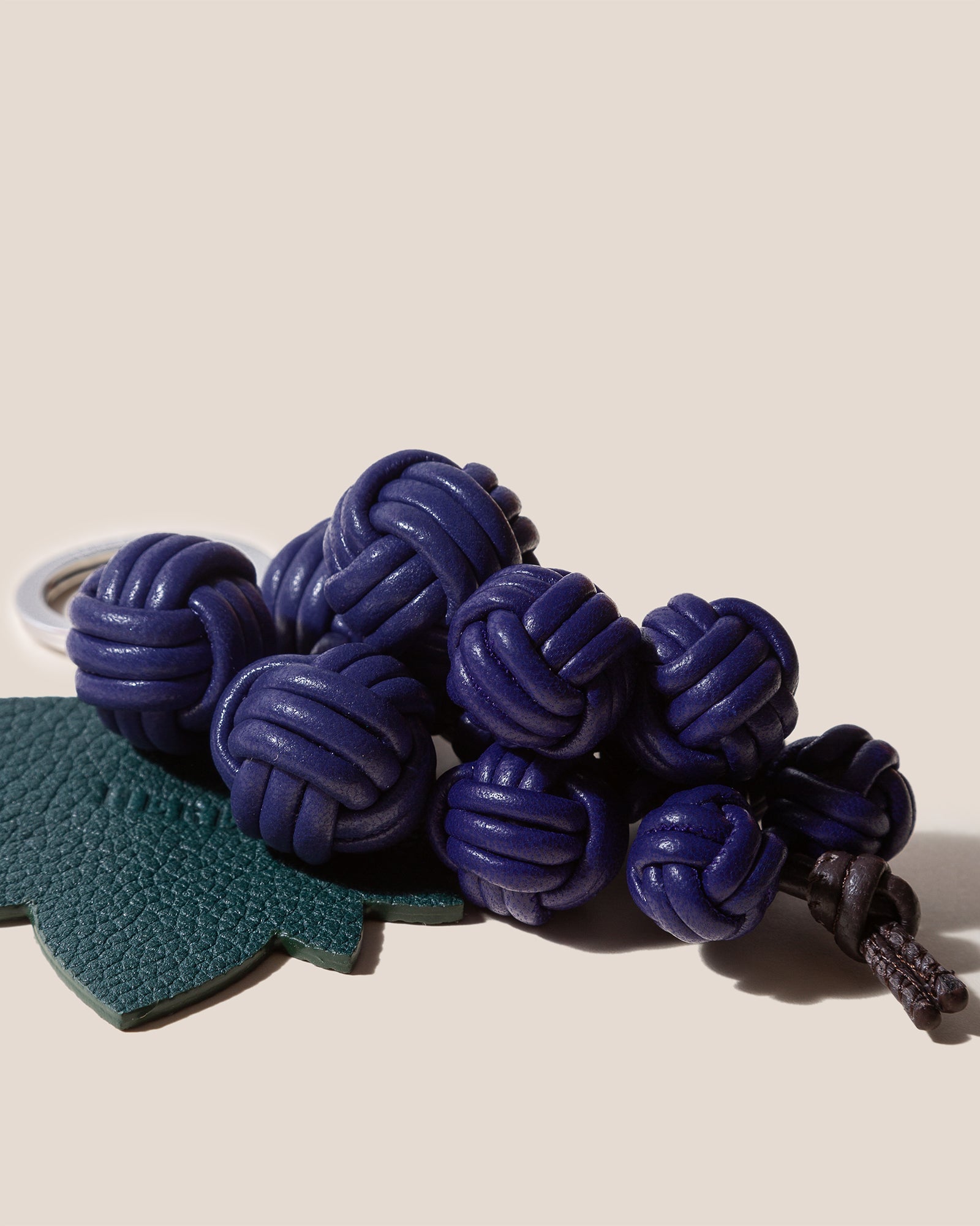 RAÏM - Hand-Knotted Grapes Leather Key Holder | Hereu sale
