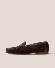 SASTRE SUEDE - Braided Seams Slip-on Loafer | Hereu discount