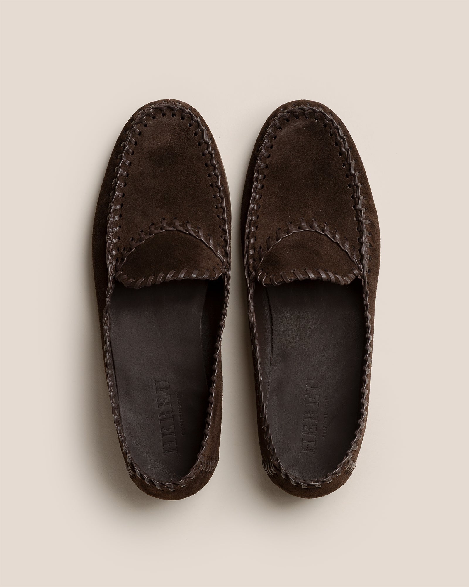 SASTRE SUEDE - Braided Seams Slip-on Loafer | Hereu discount