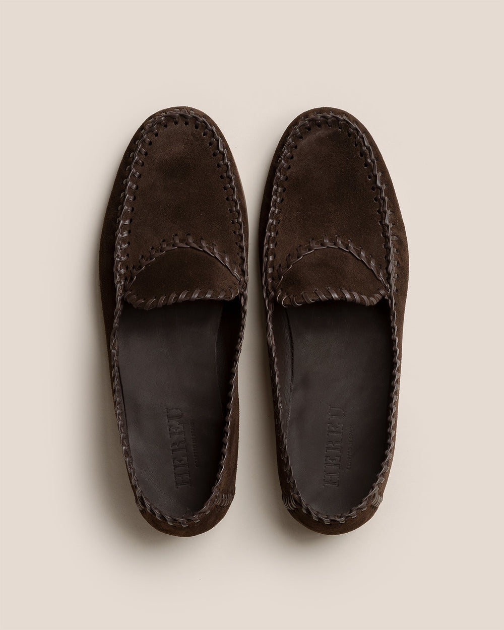 SASTRE SUEDE - Braided Seams Slip-on Loafer | Hereu discount