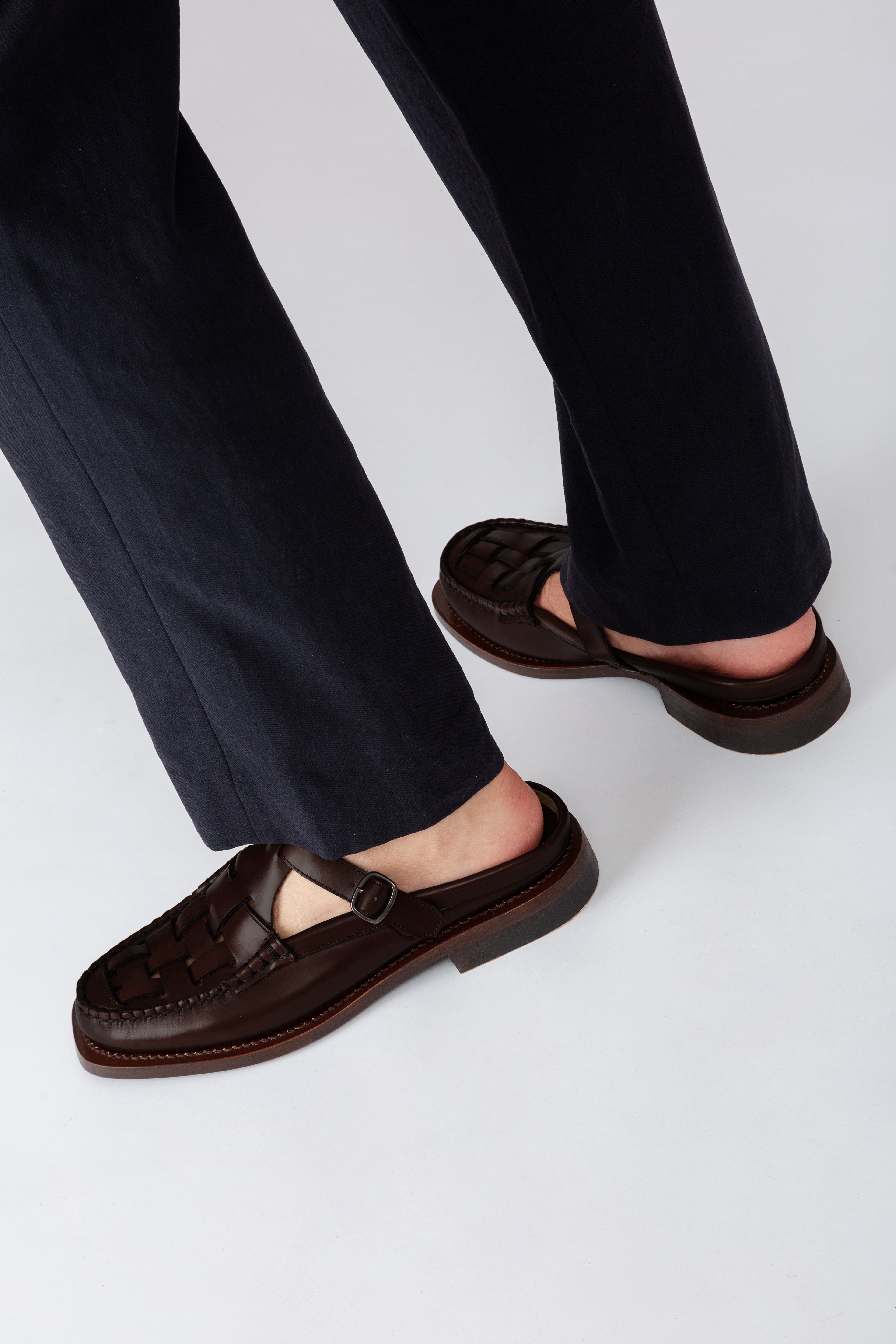 BONELL - Woven T-bar Mule Loafer | Hereu US