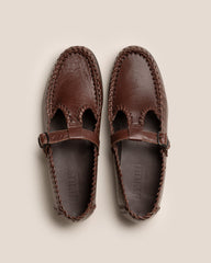 ALCOVER SUPPLE SHINY - Braided Seams T-bar Loafer | Hereu US