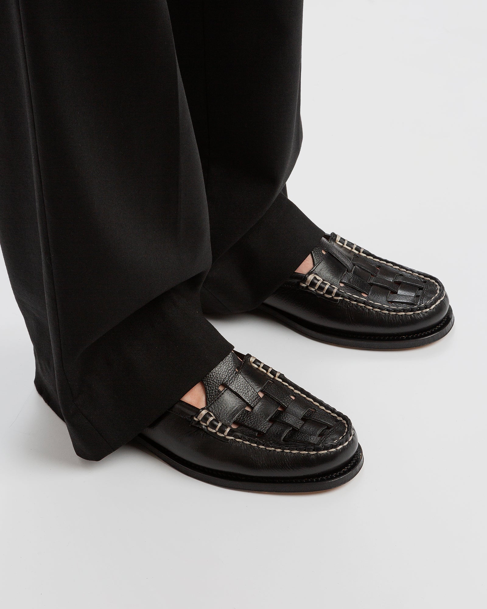 FERRIOL MULE - Woven T-bar Mule Loafer | Hereu near me