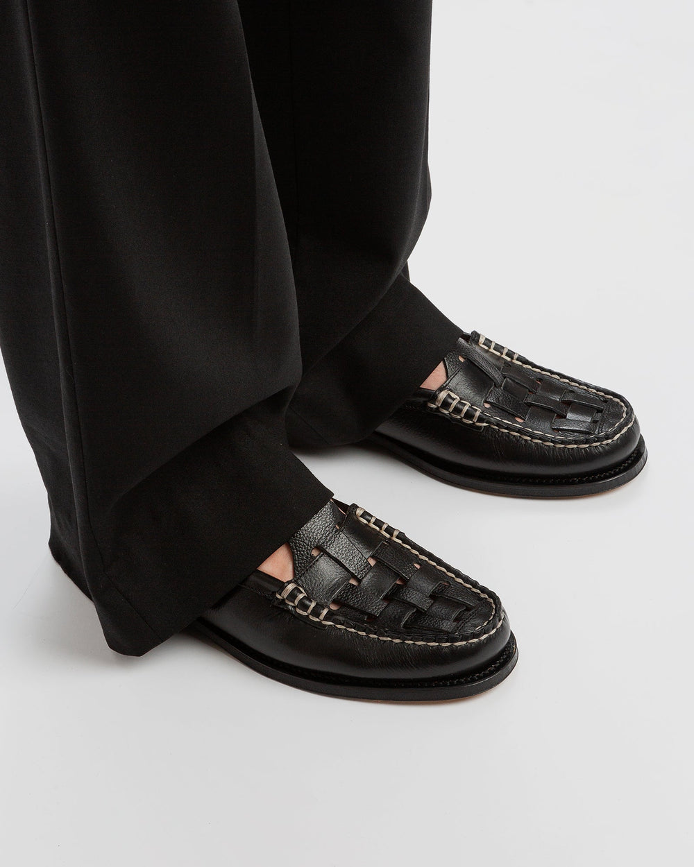 FERRIOL MULE - Woven T-bar Mule Loafer | Hereu near me