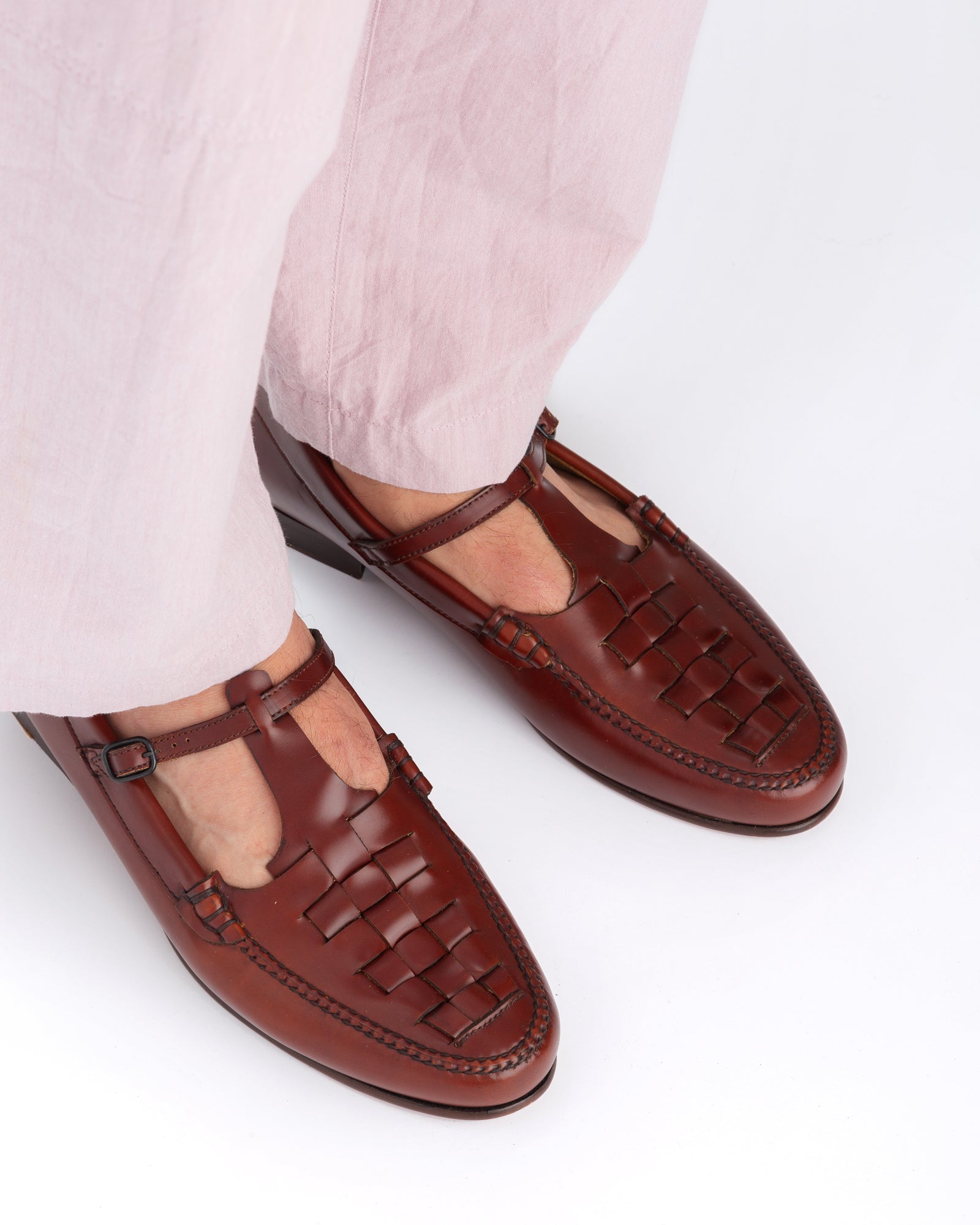 MAQUEDA - Interwoven T-Bar Loafer | Hereu on sale