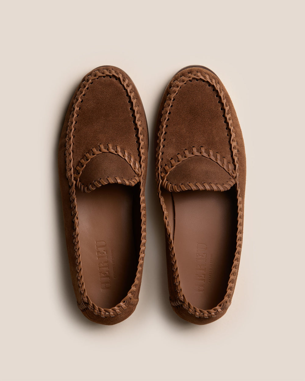 SASTRE SUEDE - Braided Seams Slip-on Loafer | Hereu on sale