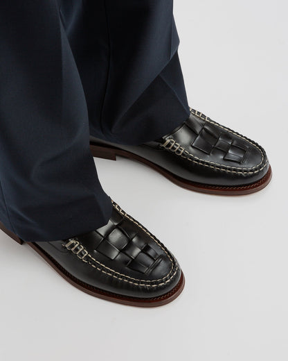 NOMBELA VEG TAN - Interwoven Detail Slip-On Loafer | Hereu US