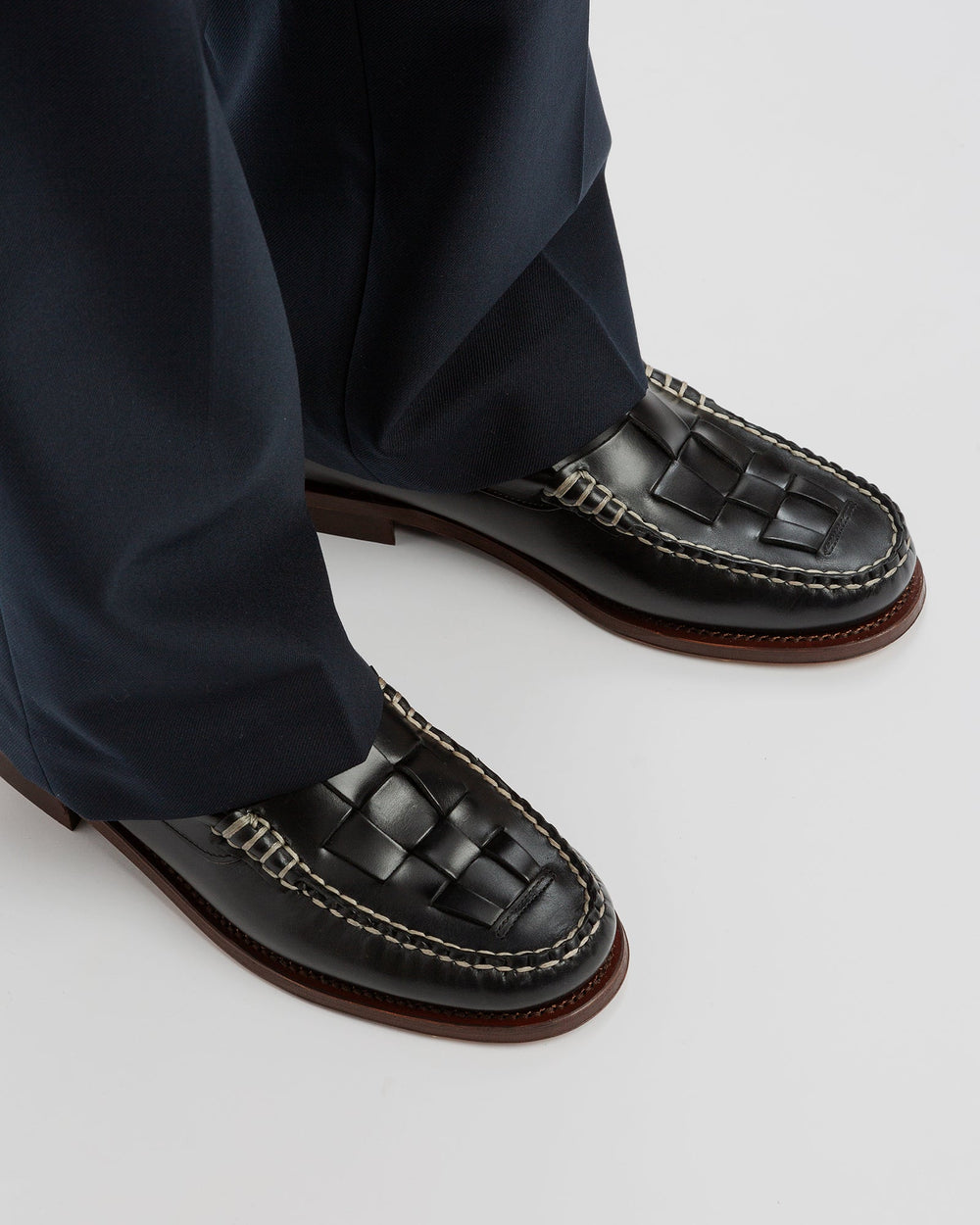 NOMBELA VEG TAN - Interwoven Detail Slip-On Loafer | Hereu US