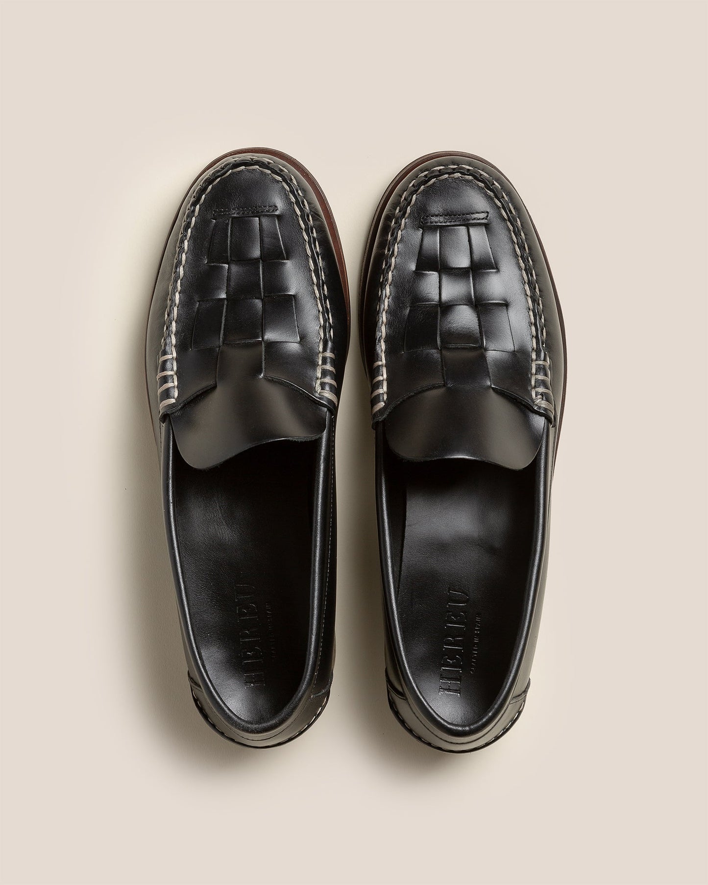 NOMBELA VEG TAN - Interwoven Detail Slip-On Loafer | Hereu US