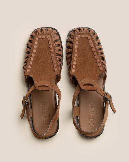 ALARO SUEDE - Square-Toe T-bar Sandal | Hereu on sale