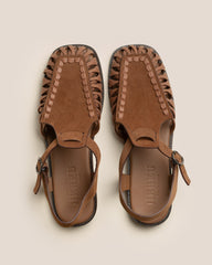 ALARO SUEDE - Square-Toe T-bar Sandal | Hereu on sale