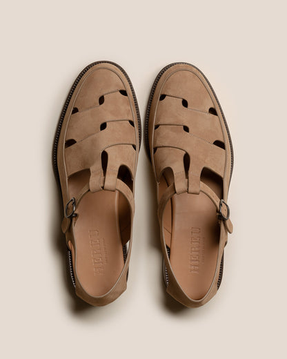 BESSO NUBUCK - Woven T-bar Sandal | Hereu discount