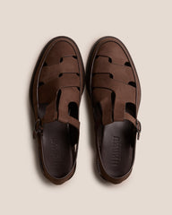 BESSO NUBUCK - Woven T-bar Sandal | Hereu online
