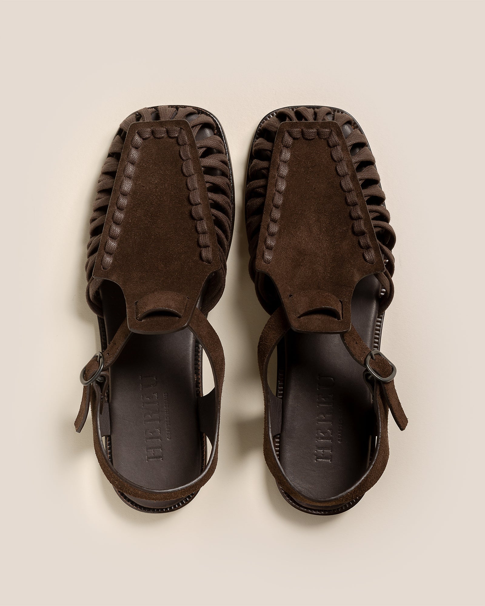 ALARO SUEDE - Square-Toe T-bar Sandal | Hereu outlet