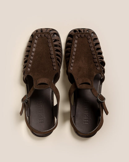 ALARO SUEDE - Square-Toe T-bar Sandal | Hereu outlet