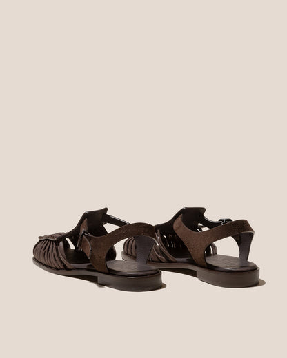 ALARO SUEDE - Square-Toe T-bar Sandal | Hereu outlet