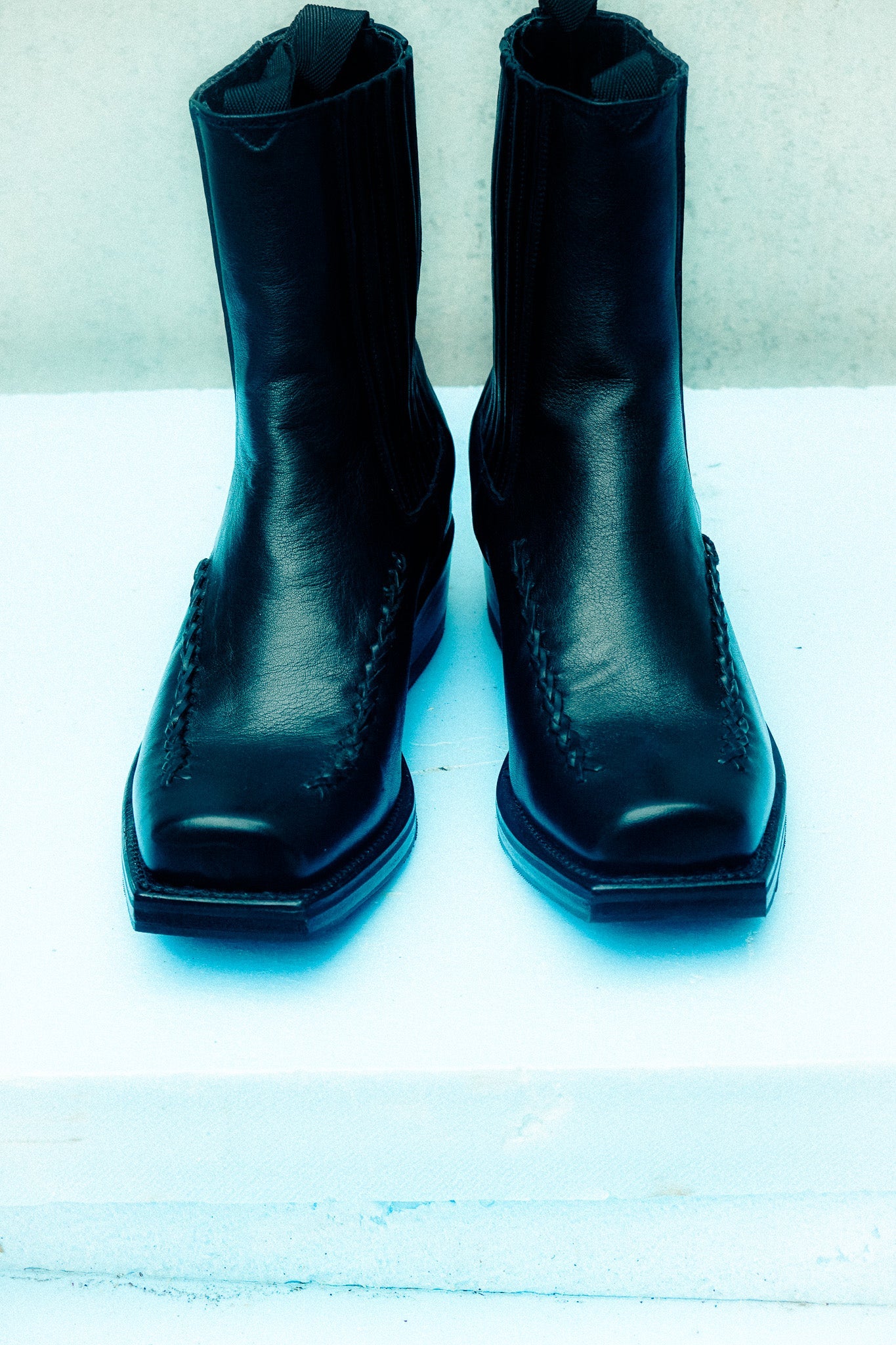 AGULLA - Square-Toe Braided Detail Chelsea Boot | Hereu online