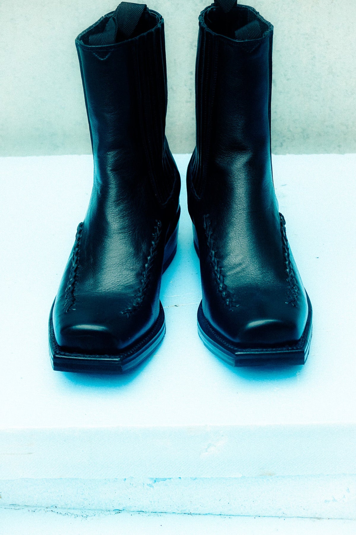 AGULLA - Square-Toe Braided Detail Chelsea Boot | Hereu online