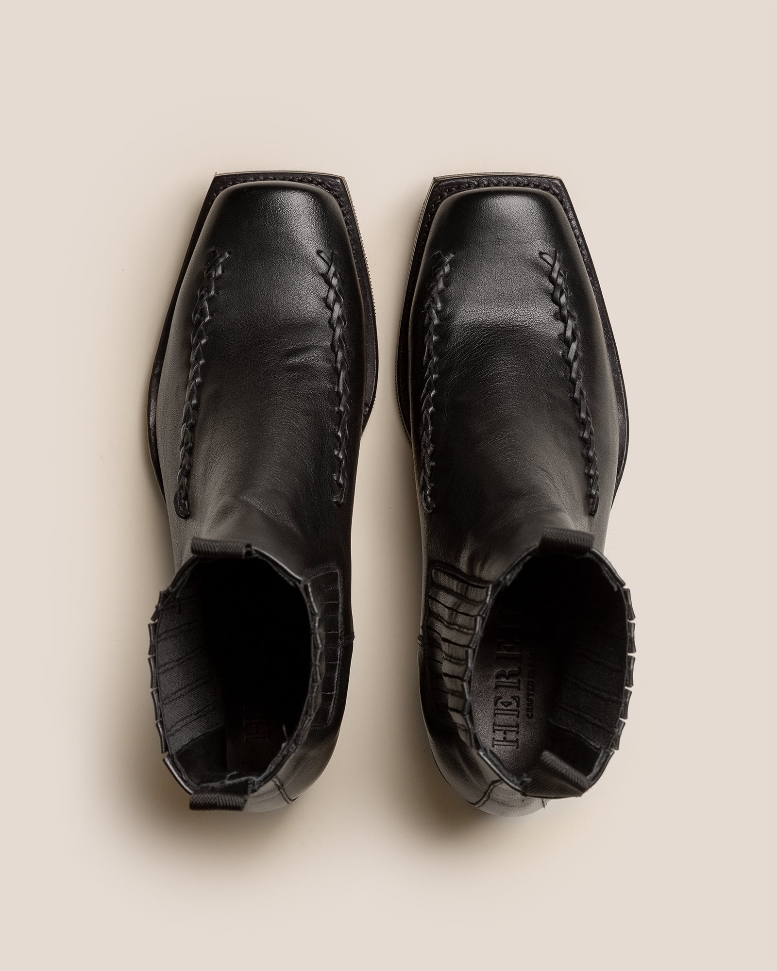 AGULLA - Square-Toe Braided Detail Chelsea Boot | Hereu online