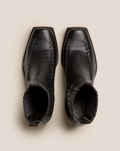AGULLA - Square-Toe Braided Detail Chelsea Boot | Hereu online