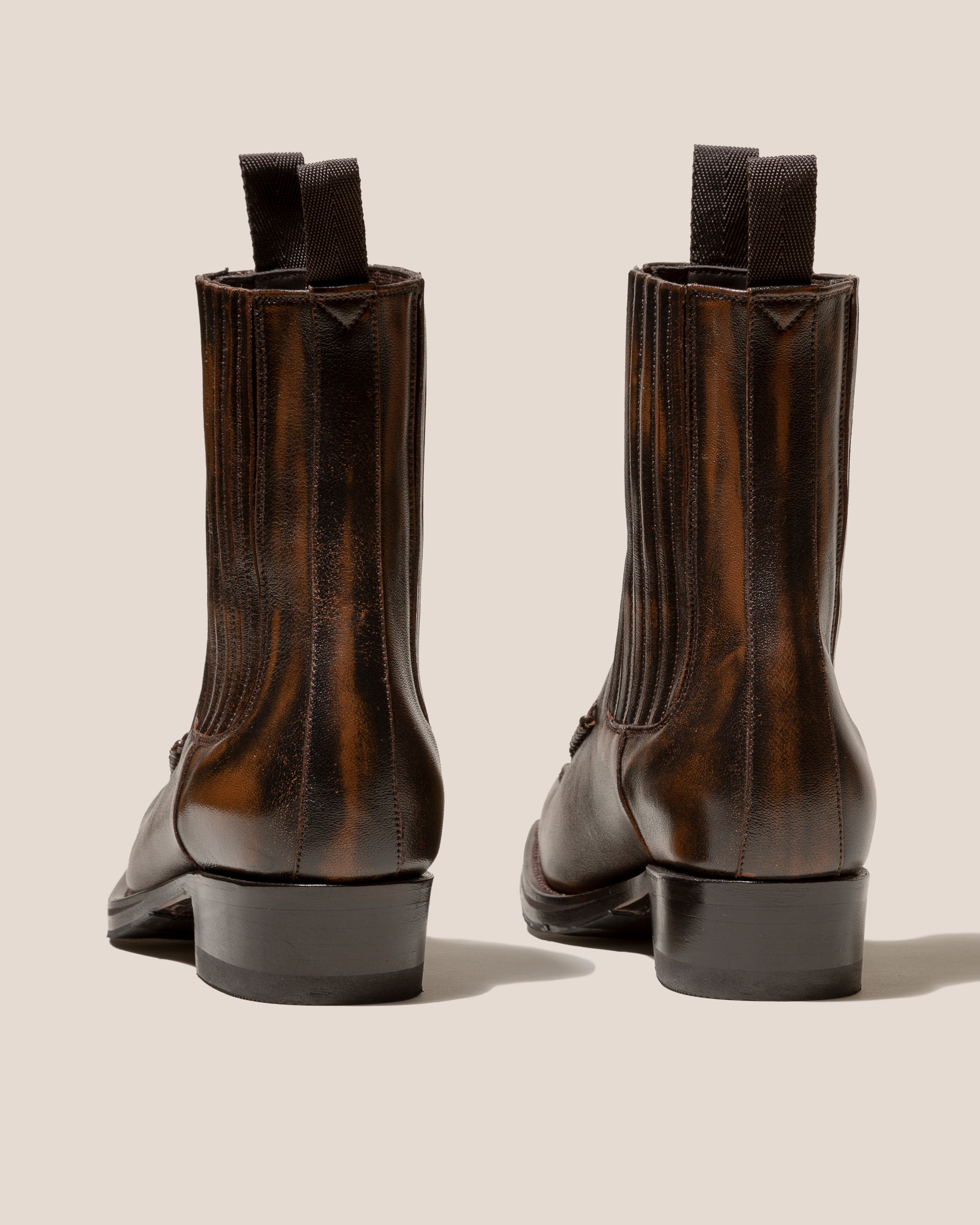 AGULLA - Square-Toe Braided Detail Chelsea Boot | Hereu US