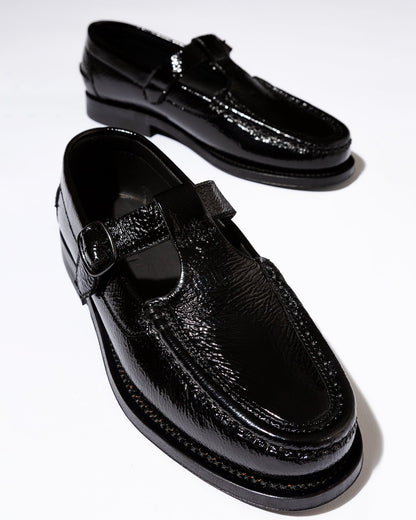 ALBER CRINKLED GLOSSY - T-bar Loafer | Hereu near me