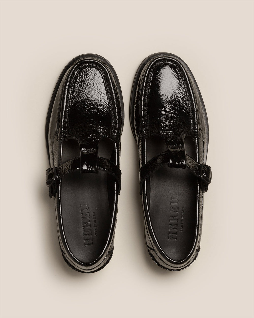 ALBER CRINKLED GLOSSY - T-bar Loafer | Hereu near me