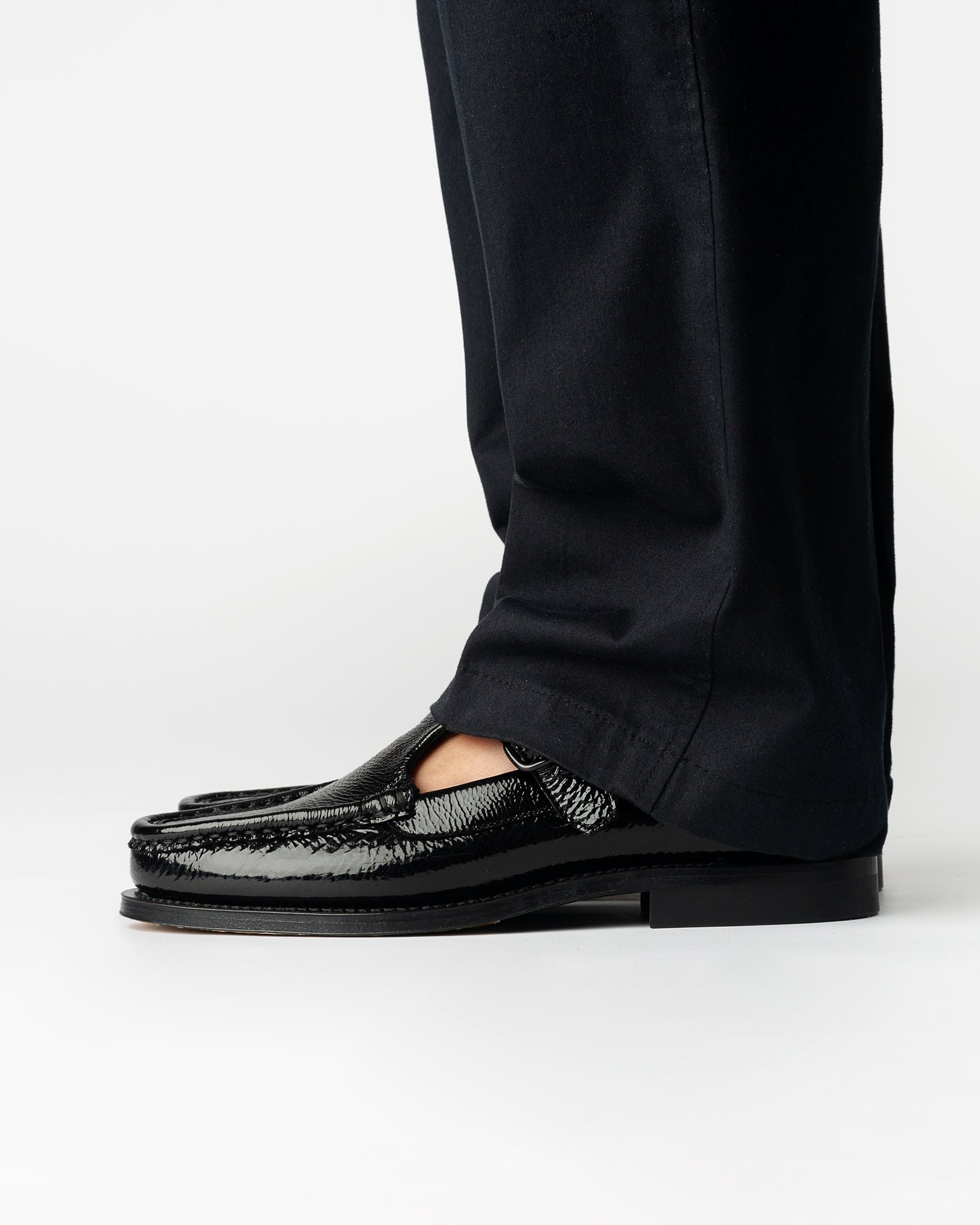 ALBER CRINKLED GLOSSY - T-bar Loafer | Hereu near me