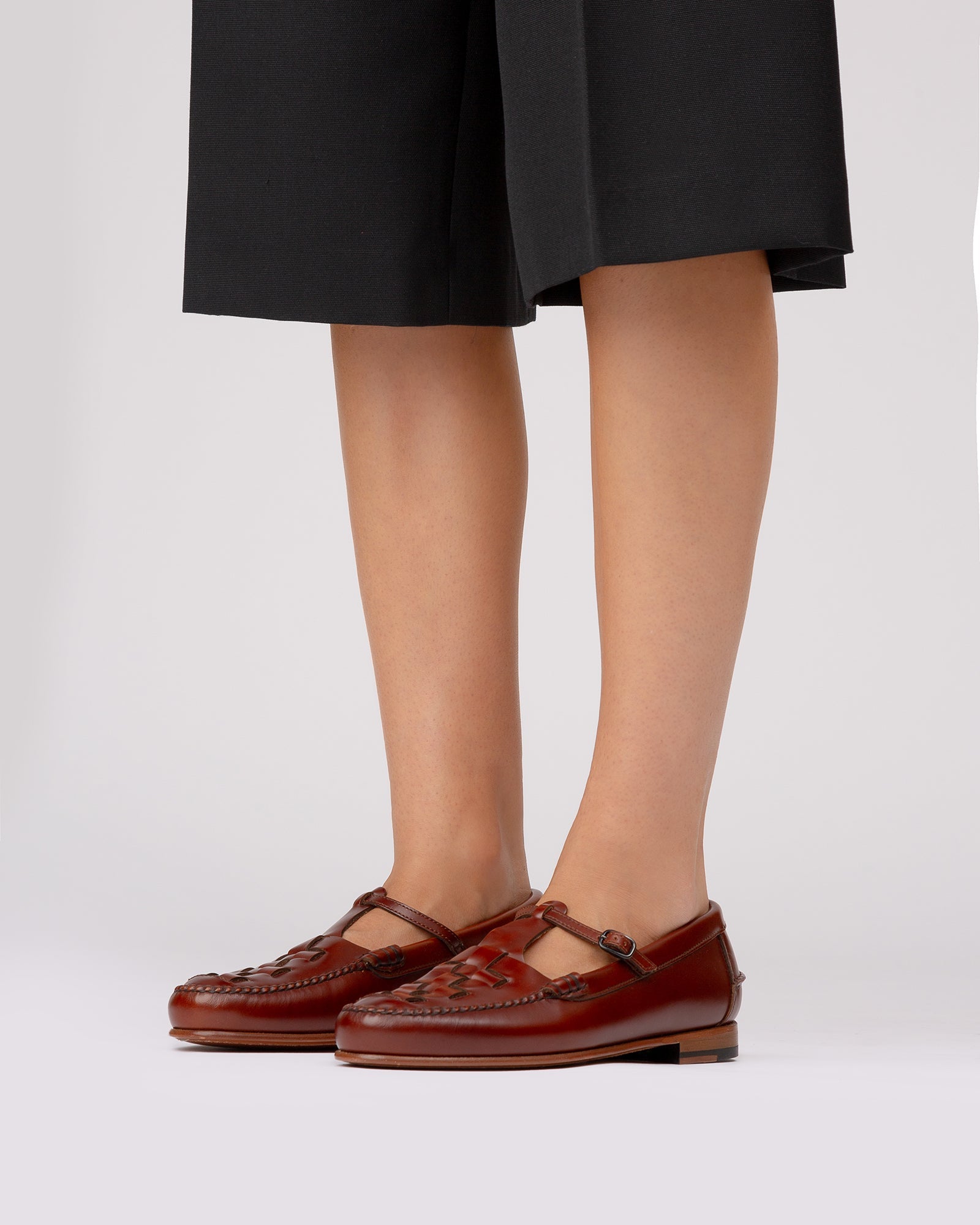 MAQUEDA - Interwoven T-Bar Loafer | Hereu sale