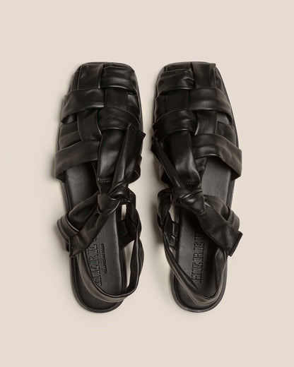 BENA - Interwoven Knotted T-bar Sandal | Hereu online