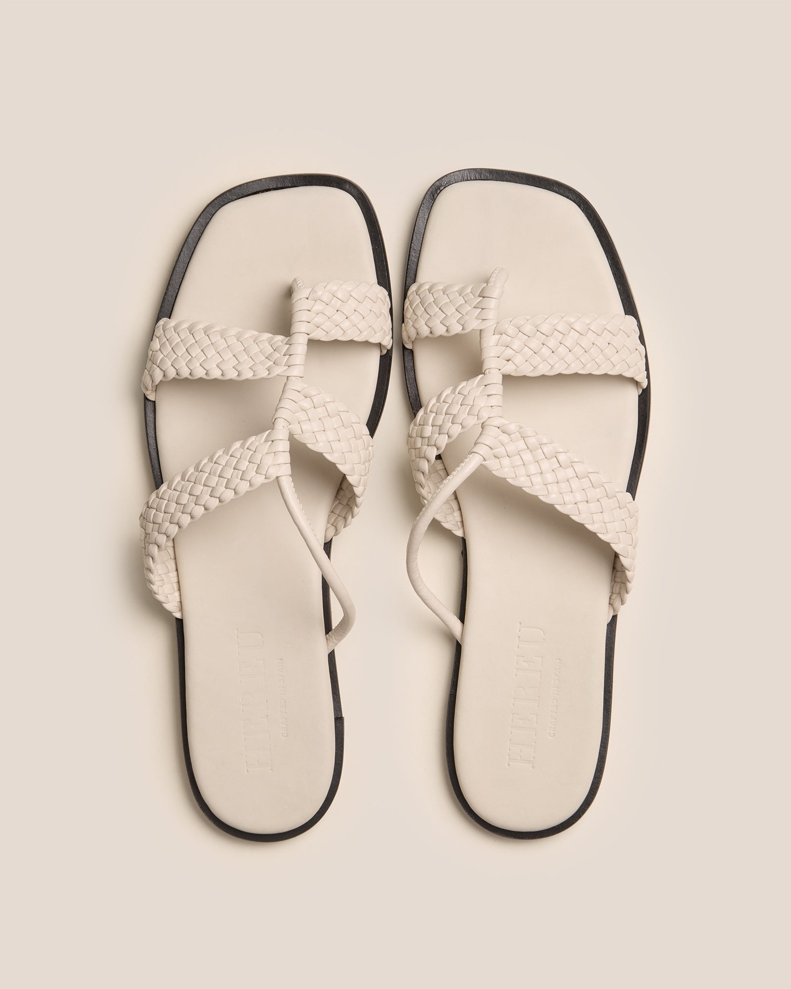 LINA WOVEN - Strappy Toe-Post Sandal | Hereu discount